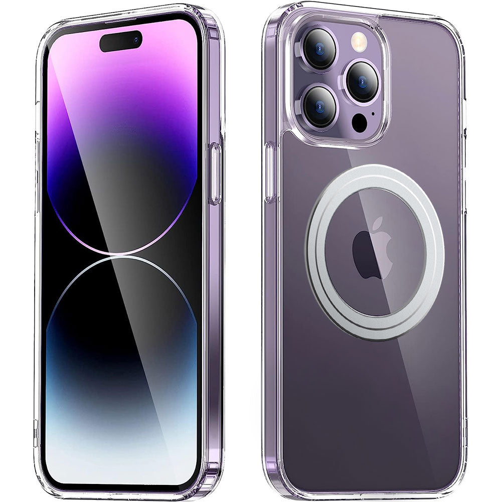 Magnetic Clear Case for iPhone 14 Pro Max Compatible with MagSafe TPU PC Drop Protection Phone Cover Magnetic Clear Case for iPhone 14 Pro Max Compatible with MagSafe TPU PC Drop Protection Phone Cover